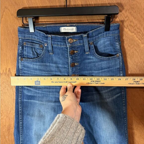 Madewell 10” High rise skinny raw hem button fly size 27t - Picture 7 of 10